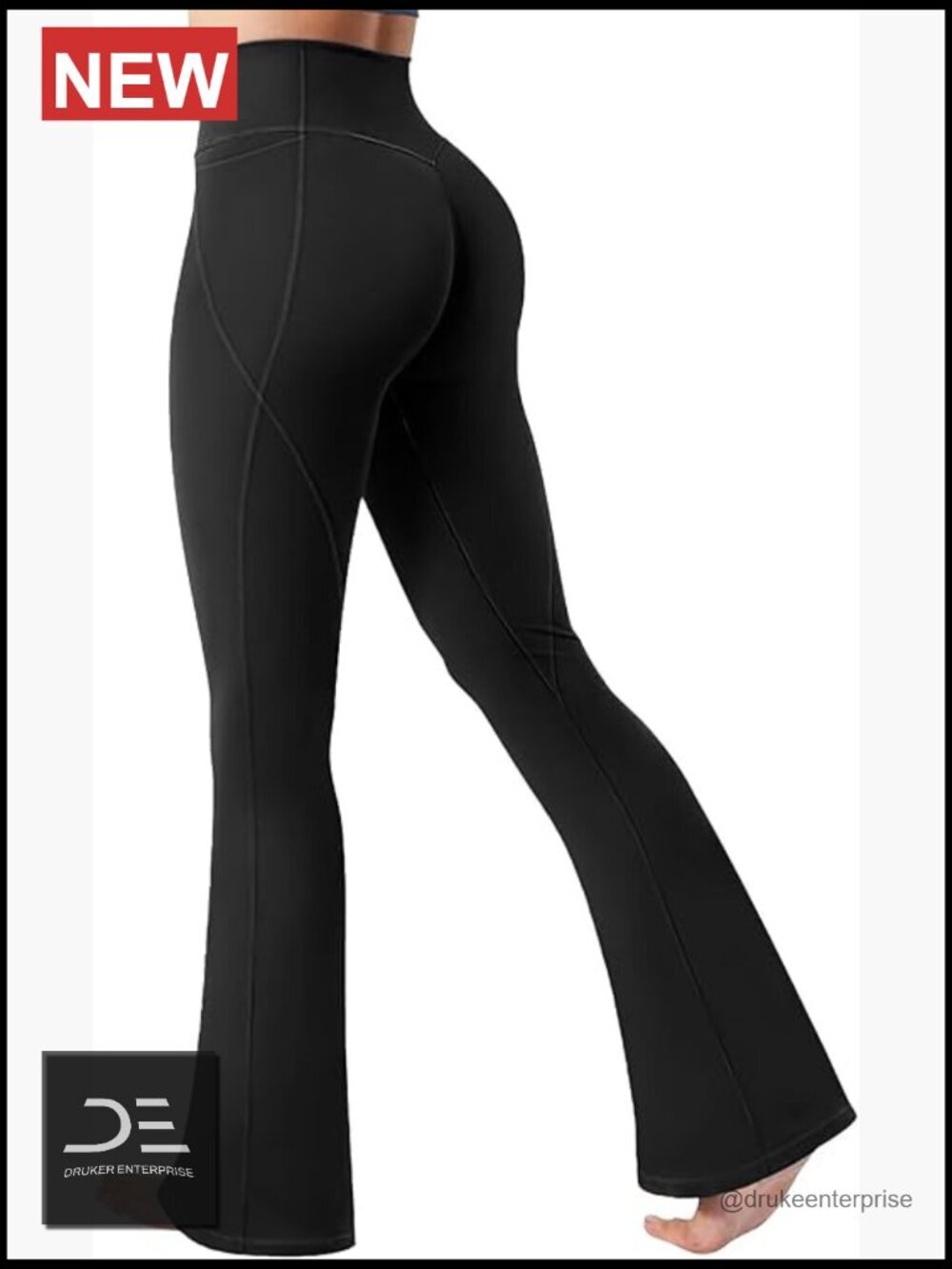 High Waisted Hidden Scrunch Flared Yoga Leggings with Pockets Tummy Control